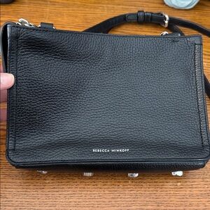 Rebecca Minkoff Black Pebbled Leather Crossbody